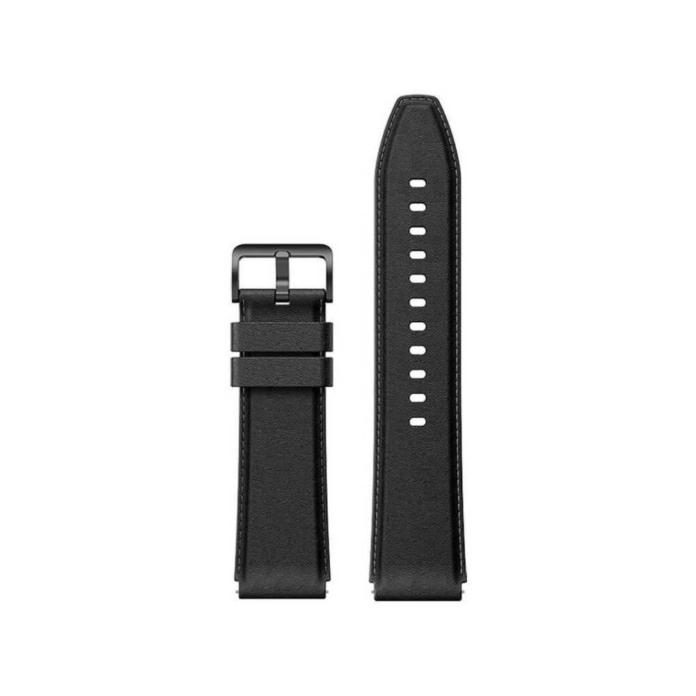 Ремешок кожаный для Xiaomi Watch S1, чёрный